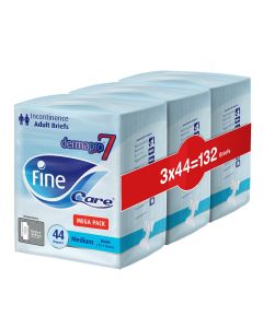 Fine Care Incontinence Unisex Briefs, Medium, Waist (75-110 cm), Pack of 44 X 3