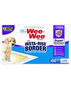 FOUR PAWS WEE-WEE INSTA-RISE BORDER PAD, 100 PACK