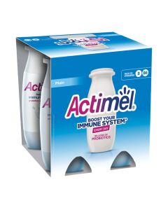 DANONE ACTIMEL PLAIN IMMUNITY SUPPORT YOGHURT DRINK 4X93ML 