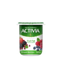 ACTIVIA YOGHURT MIXED BERRIES FULL FAT 120GM