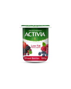 ACTIVIA YOGHURT MIXED BERRIES LOW FAT 120GM