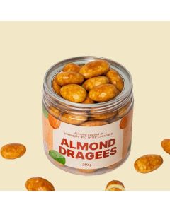 VOCCA ALMOND DRAGES IN WHITE CHOCOLATE(MARBLE)250G
