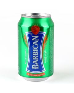 BARBICAN  STRAWBERRY FLAVOURED MALT BEVERAGE CAN 330 ML