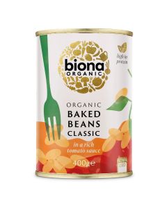 BIONA ORGANIC BAKED BEANS IN TOMATO SAUCE 400GM