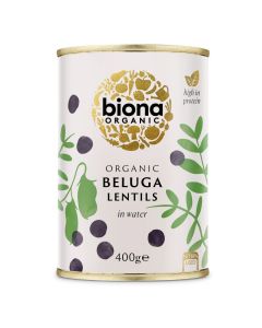 BIONA ORGANIC LENTILS BLACK BELUGA 400GM