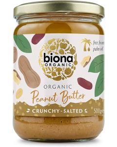 BIONA ORGANIC PEANUT BUTTER CRUNCHY WITH SEASALT 350GM