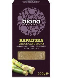 BIONA ORGANIC RAPADURA WHOLE CANE SUGAR 500GM