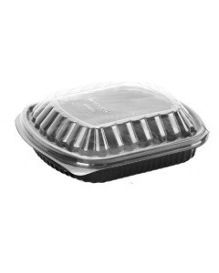 SUPER TOUCH BLACK BASE MICRO. CONTAINER 1 COMPARTMENT  W/LID 250PC