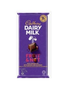 CADBURY DAIRY MILK FRUIT & NUT CHOCOLATE BAR 130GM