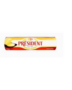 PRESIDENT BUTTER ROLL UNSALTED 250GM