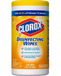 Clorox Wipes Lemon Fresh, Bleach Free Cleaning Wipes - 75 Wipes