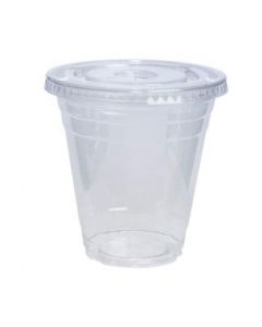 SUPER TOUCH CRYSTAL CLEAR PET CUPS 10OZ  W/ FLAT LID