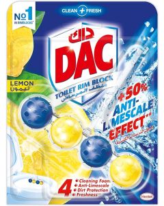 DAC ACTIVE LEMON TOILET RIM BLOCK WHITE 50ML