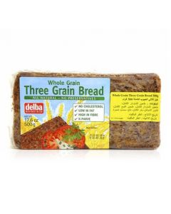DELBA THREE GRAIN BREAD 500GM
