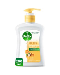 DETTOL NOURISH ANTI-BACTERIAL LIQUID HAND WASH HONEY & SHEA BUTTER 200ML