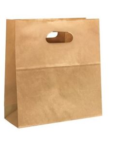 SUPER TOUCH - KRAFT DIE CUT BAG  35X32X18CM 80 GSM