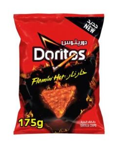 DORITOS FLAMING HOT TORITILLA CHIPS 175GM