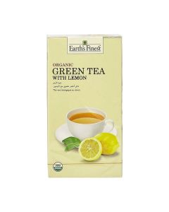 EARTH'S FINEST ORGANIC GREEN TEA WITH LEMON (25 BAGS) 37.5GM