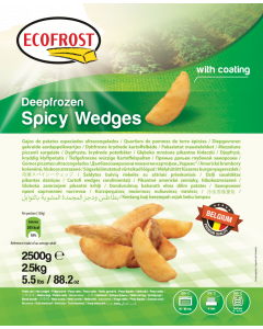 ECOFROST POTATO WEDGES SPICY 4X2.5KG