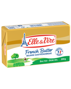 ELLE & VIRE BUTTER SALTED 82 % FAT GOLD 200GM