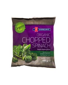 EMBORG ORGANIC CHOPPED SPINACH 400GM