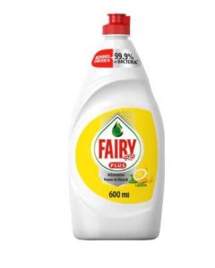 FAIRY LEMON DISH WASHING LIQUID SOAP 600ML