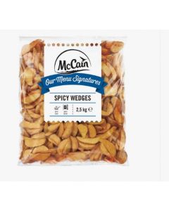 MCCAIN POTATO WEDGES SPICY S/ON 5X2.5KG