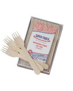 SUPER TOUCH- WOODEN FORK IN BOX 16 CM 20X50