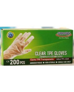 SUPER TOUCH TPE GLOVES CLEAR POWDER FREE LARGE 1X200