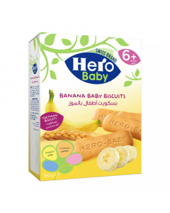 HERO BABY BANANA TEETHING BISCUITS 180GM