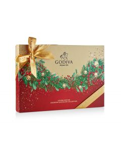 GODIVA HOLIDAY GIFT BOX ASSORTED CHOCOLATES 24 PC