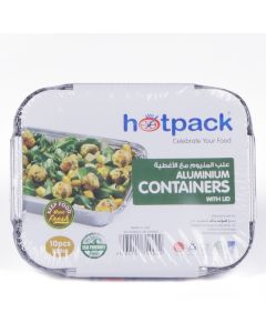 Hotpack- Aluminum container.250 cc - 10 pcs