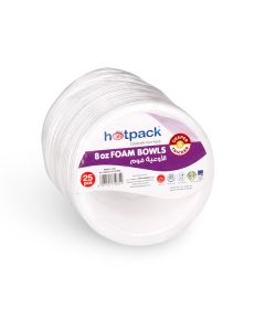 Hotpack-foam bowl 8-oz - 25pcs