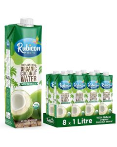 RUBICON 100% NATURAL ORGANIC COCONUT WATER 8X1LTR