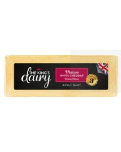 KINGS DAIRY WHITE MATURE CHEDDAR CHEESE 2.5KG