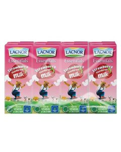 LACNOR ESSENTIALS STRAWBERRY MILK 8 X 180 ML