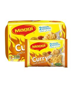 MAGGI 2 MINUTES CURRY FLAVOUR NOODLES 5X79GM