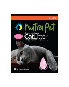 Nutra Pet Cat Litter Silica Gel 16L Baby Powder Scent