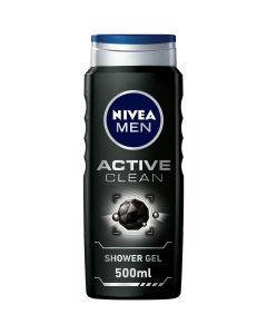 NIVEA MEN SHOWER GEL ACTIVE CLEAN CHARCOAL 500ML