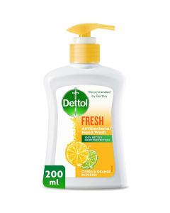 DETTOL FRESH ANTI-BACTERIAL LIQUID HAND WASH CITRUS & ORANGE BLOSSOM 200ML