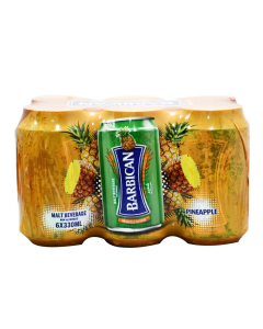 BARBICAN  PINEAPPLE FLAVOURED MALT BEVERAGE CAN 6X330 ML