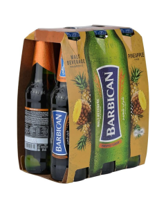 BARBICAN  PINEAPPLE FLAVOURED MALT BEVERAGE GLASS 6X325ML