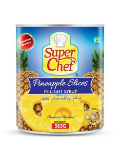 SUPER CHEF PINEAPPLE SLICE IN LIGHT SYRUP 565 GM