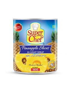SUPER CHEF PINEAPPLE SLICE IN LIGHT SYRUP 24 X  565 GM