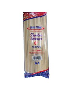 SUPER TOUCH BAMBOO SKEWERS 8"X3 MM 100X100PC 