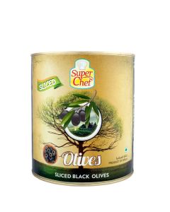 SUPERCHEF  BLACK SLICED OLIVES 3kg
