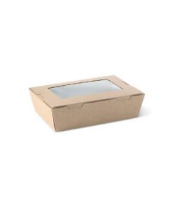 KRAFT TOUCH MEAL BOX W/WINDOW SMALL 600PC