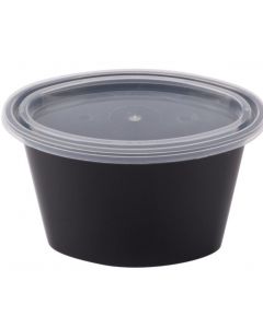 SUPER TOUCH-BLACK SOUFFLE CUP PP 3 OZ W/LID, 1 X 1000