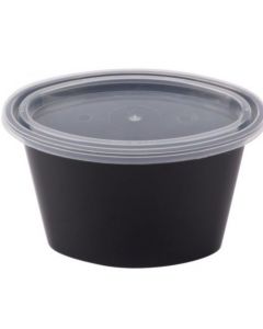 SUPER TOUCH BLACK SOUFFLE CUP PP 2 OZ W/LID, 1500PC