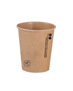ECOTOUCH PLA BROWN HD PAPER CUPS 7OZ